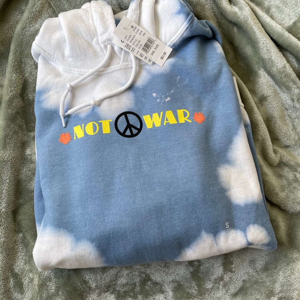 Not War PacSun tie-dyed hoodie